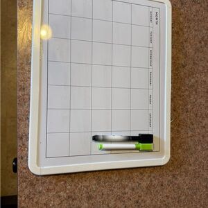 Magnetic Whiteboard Calendar with Markers